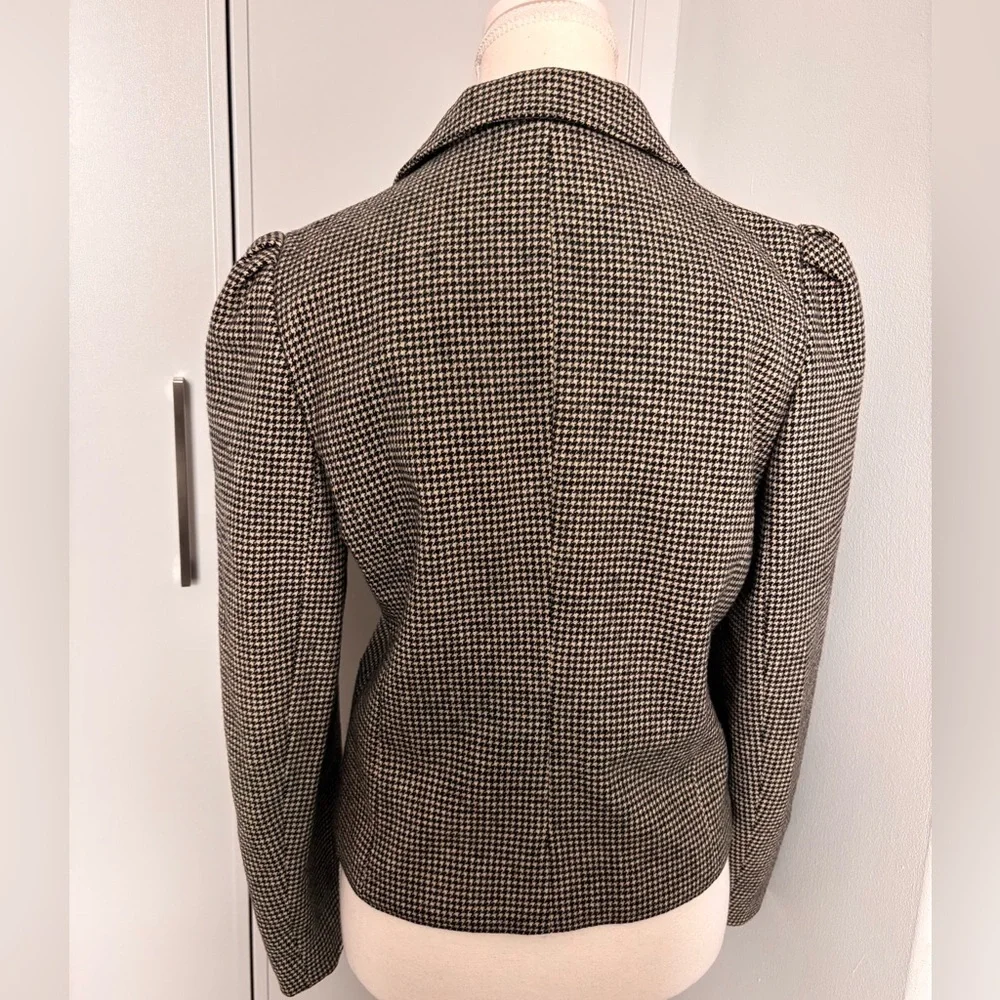 Vintage Women's Wool Houndstooth Blazer - Picture 6 of 13
